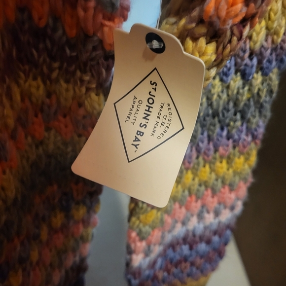 St. John's Bay Rainbow Striped Women's Crewneck Sweater New! Size Small - Picture 10 of 10